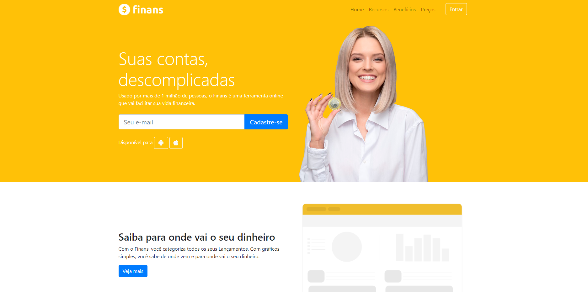 Print do projeto Finans